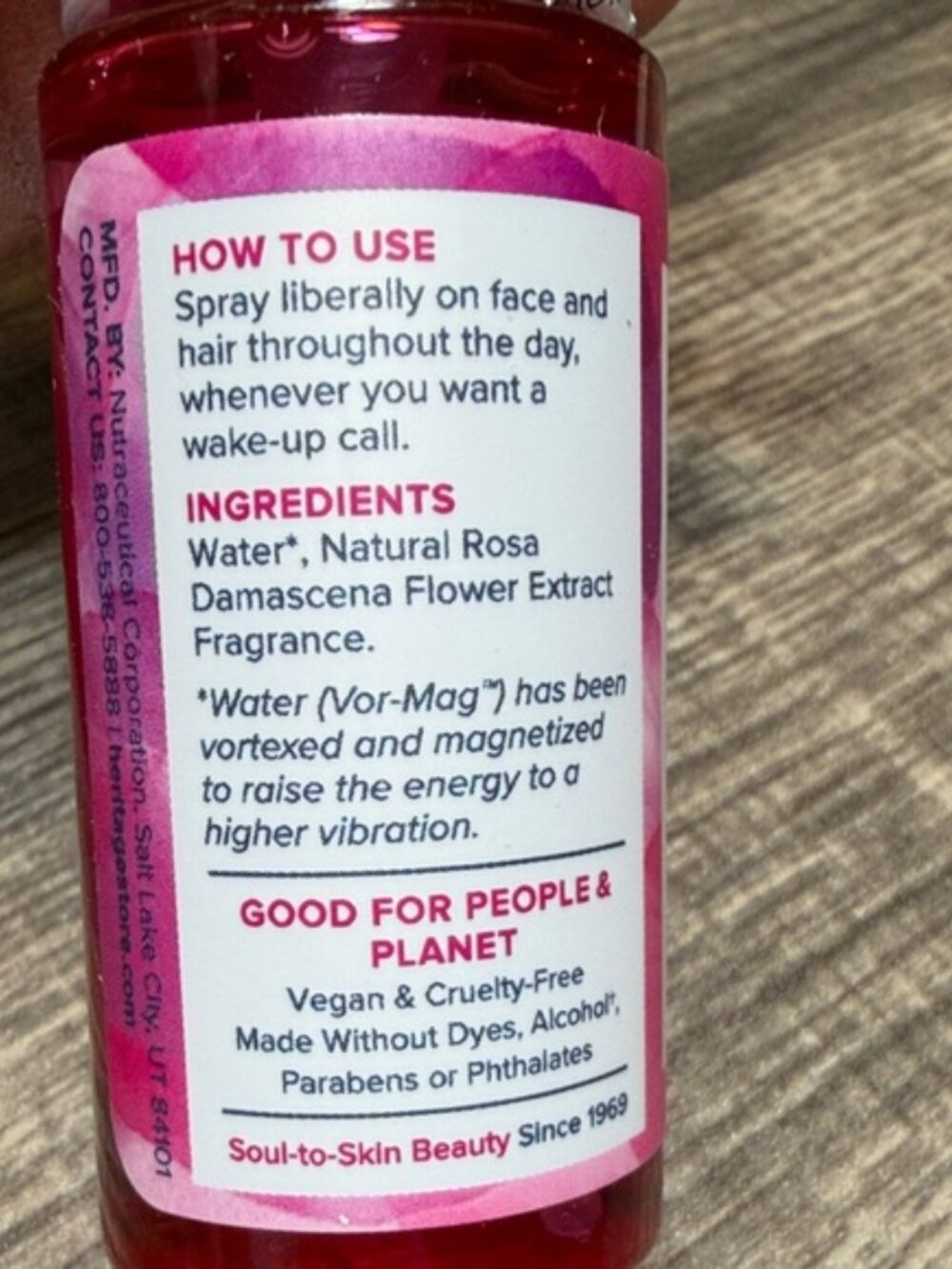 2 bottles of Heritage Store Rosewater Refreshing Facial Mist 1 oz = 2 oz total - Picture 3 of 4